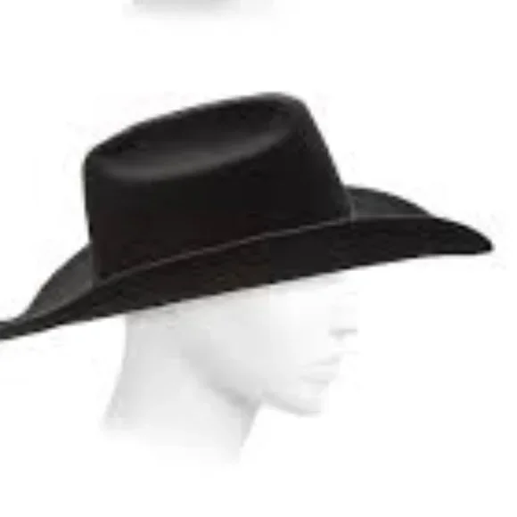 FRYE Wide Brimmed Black Western Cowgirl Rodeo Leather Band Boho Hat🆕⌚📦🏃💨🚚 - Picture 7 of 10